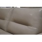 Canapé d'angle en cuir de buffle italien de luxe 5/6 places - MASSIMO, beige, angle gauche