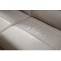 Canapé d'angle en cuir de buffle italien de luxe 5/6 places - MASSIMO, beige, angle gauche
