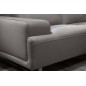 Canapé d'angle en cuir de buffle italien de luxe 5/6 places MASSIMO, gris clair, angle droit Canapé d'angle en cuir de buffle italien de luxe 5/6 places MASSIMO, gris clair, angle droit