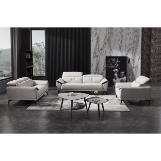 fauteuil 1 place en cuir italien buffle TURIN, blanc cassé et noir