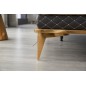 Canapé d'angle en cuir buffle italien de luxe 6/7 places PALACE, beige et chocolat, angle droit