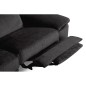 Canapé d'angle avec relax électrique tissu bouclette sensation velours, 5/6 places SINATRA, noir anthracite, angle gauche Canapé d'angle avec relax électrique tissu bouclette sensation velours, 5/6 places SINATRA, noir anthracite, angle gauche