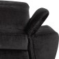 Canapé d'angle avec relax électrique tissu bouclette sensation velours, 5/6 places SINATRA, noir anthracite, angle gauche Canapé d'angle avec relax électrique tissu bouclette sensation velours, 5/6 places SINATRA, noir anthracite, angle gauche