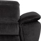Canapé d'angle avec relax électrique tissu bouclette sensation velours, 5/6 places SINATRA, noir anthracite, angle gauche Canapé d'angle avec relax électrique tissu bouclette sensation velours, 5/6 places SINATRA, noir anthracite, angle gauche