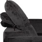 Canapé d'angle avec relax électrique tissu bouclette sensation velours, 5/6 places SINATRA, noir anthracite, angle gauche Canapé d'angle avec relax électrique tissu bouclette sensation velours, 5/6 places SINATRA, noir anthracite, angle gauche