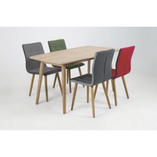 Table à manger design bois massif clair, NAXIS