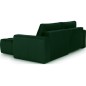 Canapé d'angle convertible en velours luxe 5 places, coffre - vert, angle droit (vu de face), BONO