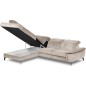 Canapé d'angle avec relax électrique tissu bouclette sensation velours, 5/6 places SINATRA, beige foncé, angle gauche Canapé d'angle avec relax électrique tissu bouclette sensation velours, 5/6 places SINATRA, beige foncé, angle gauche