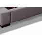 Table basse personalisé en cuir italien ZANA, gris clair REF 4C095