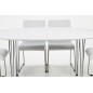 Table à manger design laqué blanc à rallonges, BESINA