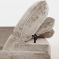 Canapé d'angle avec relax électrique tissu bouclette sensation velours, 5/6 places SINATRA, beige foncé, angle gauche Canapé d'angle avec relax électrique tissu bouclette sensation velours, 5/6 places SINATRA, beige foncé, angle gauche