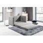 Canapé 2 places convertible - GRIS - en tissu de qualité luxe, NELSON