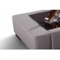 Table basse personalisé en cuir italien ZANA, gris clair REF 4C095