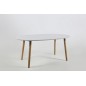 Table à manger design laqué blanc à rallonges, BELLA
