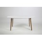 Table à manger design laqué blanc à rallonges, BELLA