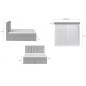 Ensemble boxspring complet tête de lit + sommiers + matelas + surmatelas IDYLLE - tissu luxe chocolat - 180x200 cm