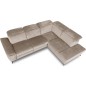 Canapé d'angle avec relax électrique tissu bouclette sensation velours, 5/6 places SINATRA, beige foncé, angle droit Canapé d'angle avec relax électrique tissu bouclette sensation velours, 5/6 places SINATRA, beige foncé, angle droit