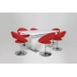 Table à manger design laqué blanc à rallonges, BRUNI