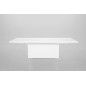 Table à manger design laqué blanc à rallonges, BRUNI