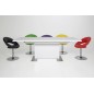 Table à manger design laqué blanc à rallonges, BRUNI