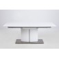 Table à manger design laqué blanc mat à rallonges, CANADA