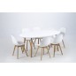 Table à manger design laqué blanc, BERINI