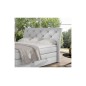 Ensemble boxspring complet tête de lit + sommiers + matelas + surmatelas MIRO en simili blanc - 160x200 cm