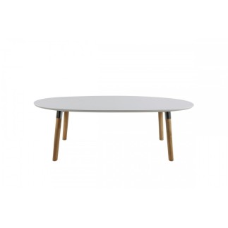Table à manger design laqué blanc, BERINI