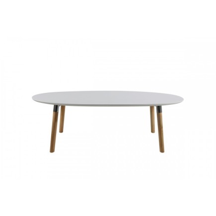 Table à manger design laqué blanc, BERINI