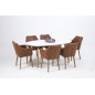 Table à manger design laqué blanc, BERINI