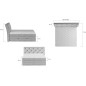 Ensemble boxspring complet tête de lit + sommiers + matelas + surmatelas MIRO tissu luxe gris - 160x200 cm