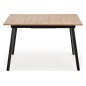 Table extensible ALBI 120x80 en chêne sonoma/noir, Bois