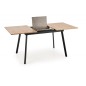 Table extensible ALBI 120x80 en chêne sonoma/noir, Bois