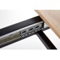 Table extensible ALBI 120x80 en chêne sonoma/noir, Bois