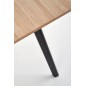Table extensible ALBI 120x80 en chêne sonoma/noir, Bois