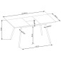 Table extensible ALBI 120x80 en chêne sonoma/noir, Bois