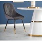 Table ronde VEGO blanc laqué et doré, de diamètre 120 cm