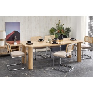 Table extensible (160 à 240) rectangulaire en chêne naturel, ELEFI, Bois