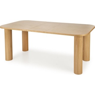 Table extensible (160 à 240) rectangulaire en chêne naturel, ELEFI