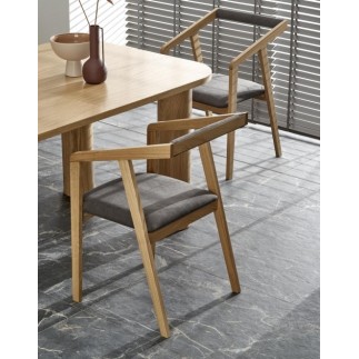 Table extensible (160 à 240) rectangulaire en chêne naturel, ELEFI