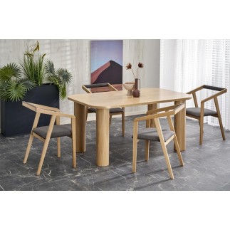 Table extensible (160 à 240) rectangulaire en chêne naturel, ELEFI