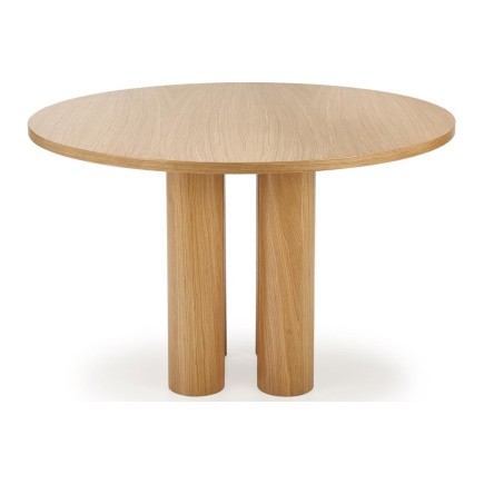 Table ronde diamètre 120 cm, chêne naturel, ELEFI RONDE, Bois