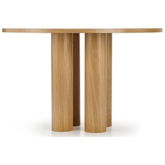 Table ronde diamètre 120 cm, chêne naturel, ELEFI RONDE