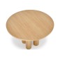 Table ronde diamètre 120 cm, chêne naturel, ELEFI RONDE, Bois