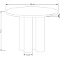 Table ronde diamètre 120 cm, chêne naturel, ELEFI RONDE, Bois