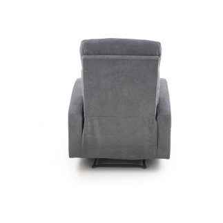 Fauteuil 1 place relax manuel en tissu de qualité, gris, OSVALDO