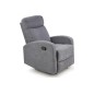 Fauteuil 1 place relax manuel en tissu de qualité, gris, OSVALDO
