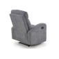 Fauteuil 1 place relax manuel en tissu de qualité, gris, OSVALDO
