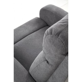 Fauteuil 1 place relax manuel en tissu de qualité, gris, OSVALDO
