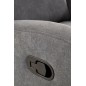 Fauteuil 1 place relax manuel en tissu de qualité, gris, OSVALDO